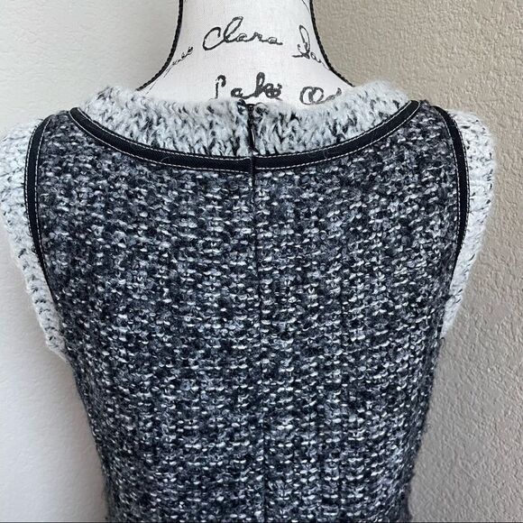 Marc Cain Wool Blend Winter Shift Dress with Hidden Zip and Button Size M - Picture 6 of 16